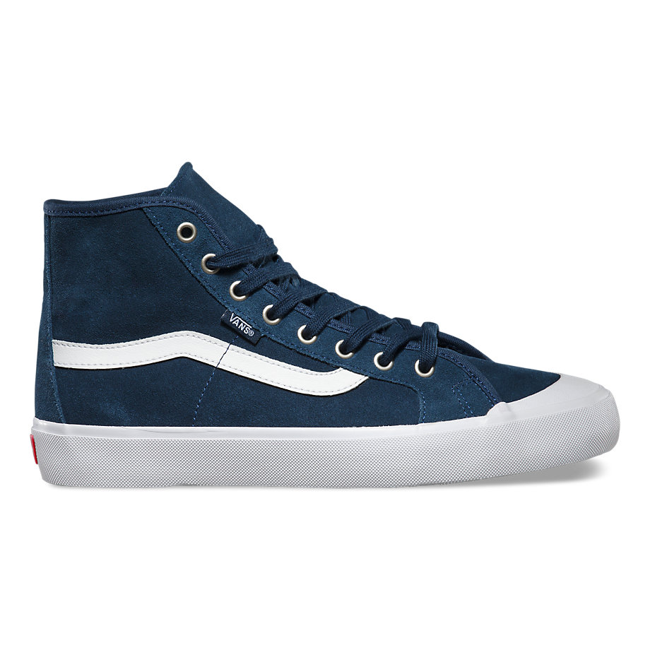 Blue and white surf shoes